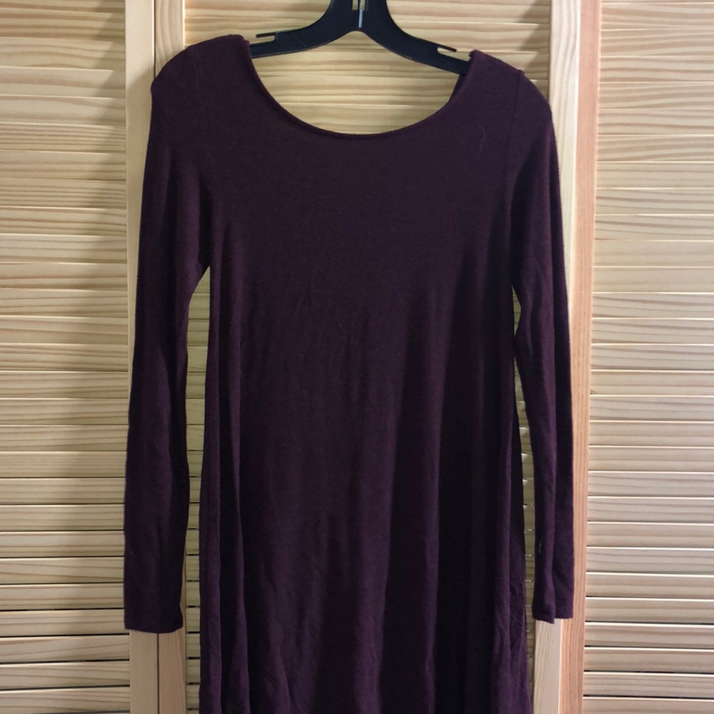 burgundy dress